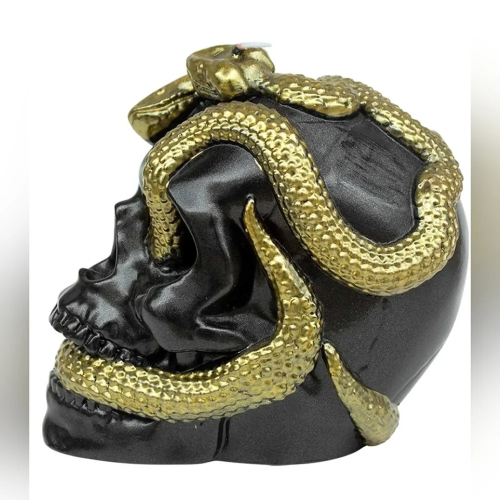 Bleeding Snake Skull wax Candle, Halloween, 5